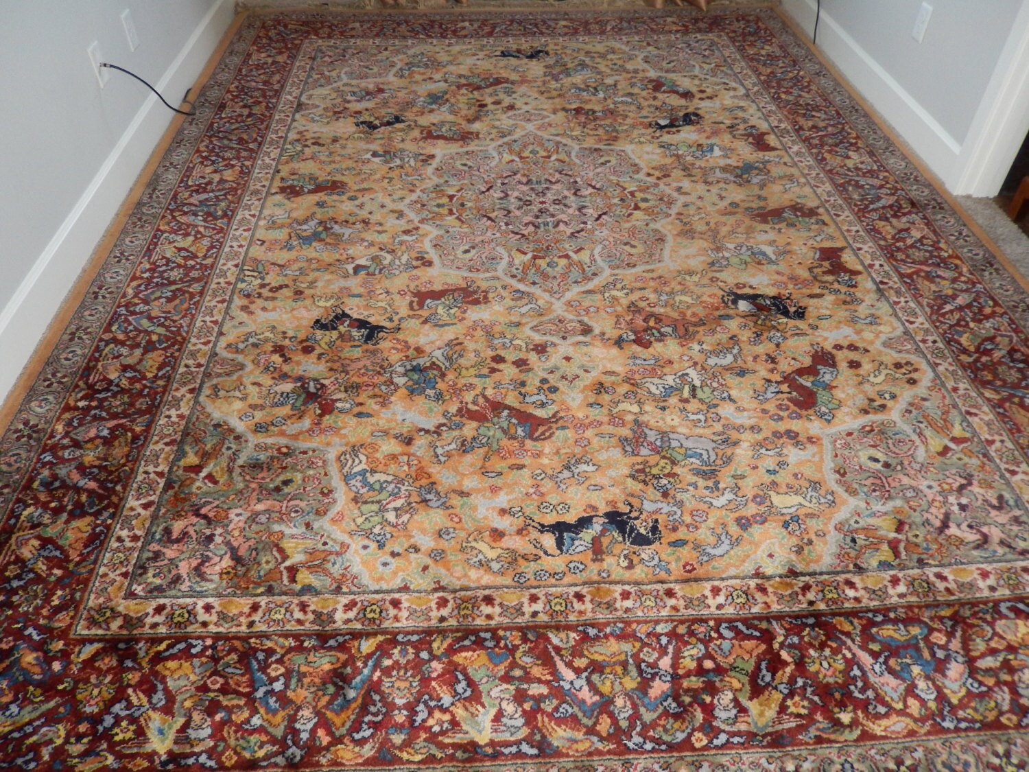 KARASTAN PERSIAN HUNTING Rug by UranusAntiques on Etsy