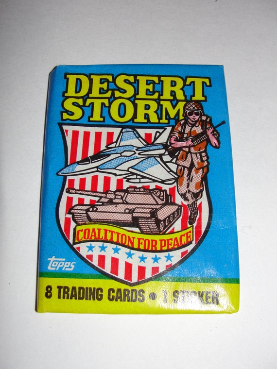 Items similar to 1991 Topps Desert Storm Coalition For Peace Trading Card Pack on Etsy