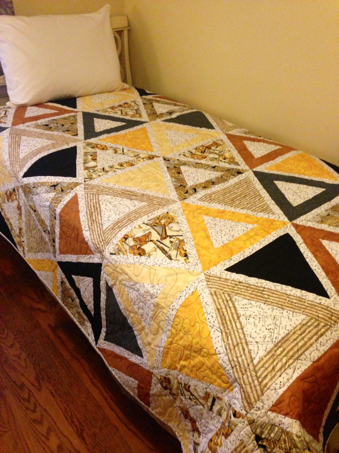 Chopsticks Twin Quilt by CalpurniaCollection on Etsy