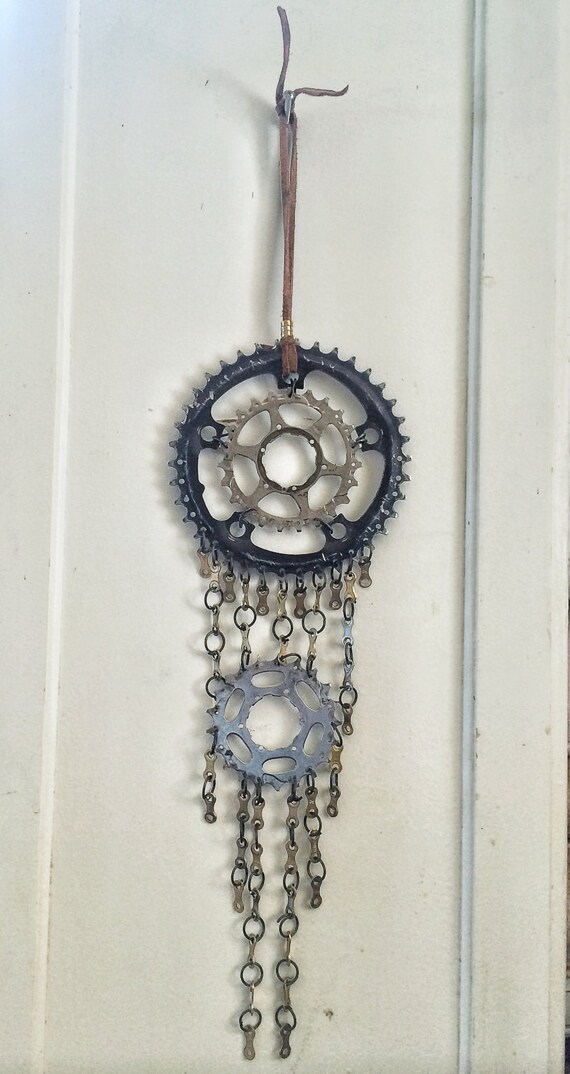 Beautiful Handmade Handcrafted Wind Chime Dream Catcher Beautiful Handmade Handcrafted Wind Chime Dream Catcher Made Out Of Recycled Bicycle Parts By