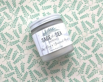 Seaweed Face Mask - Sea Clay and Seaweed - Vegan Face Mask - Natural Face Mask - Anti-acne Mask - Oily Skin - Mature Skin