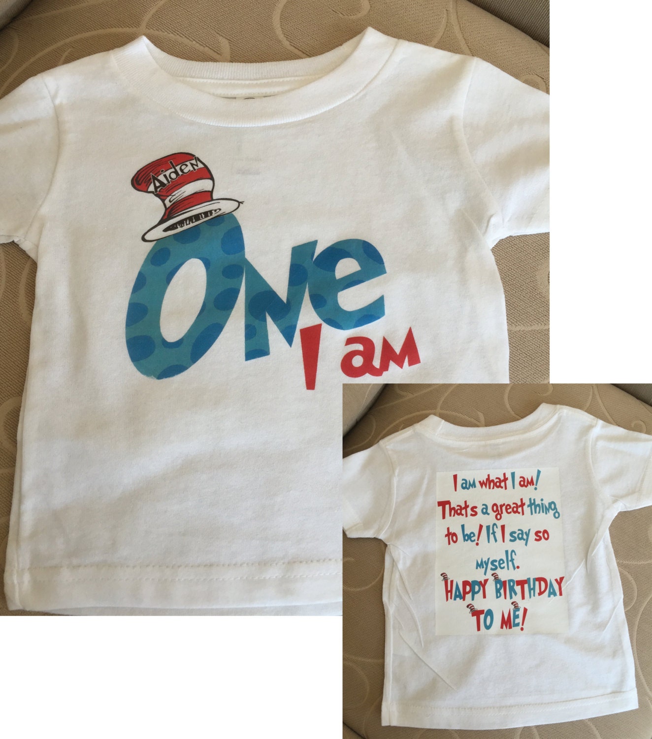 Dr. Seuss Birthday Shirt Personalized Front by LittlePersonalTouch