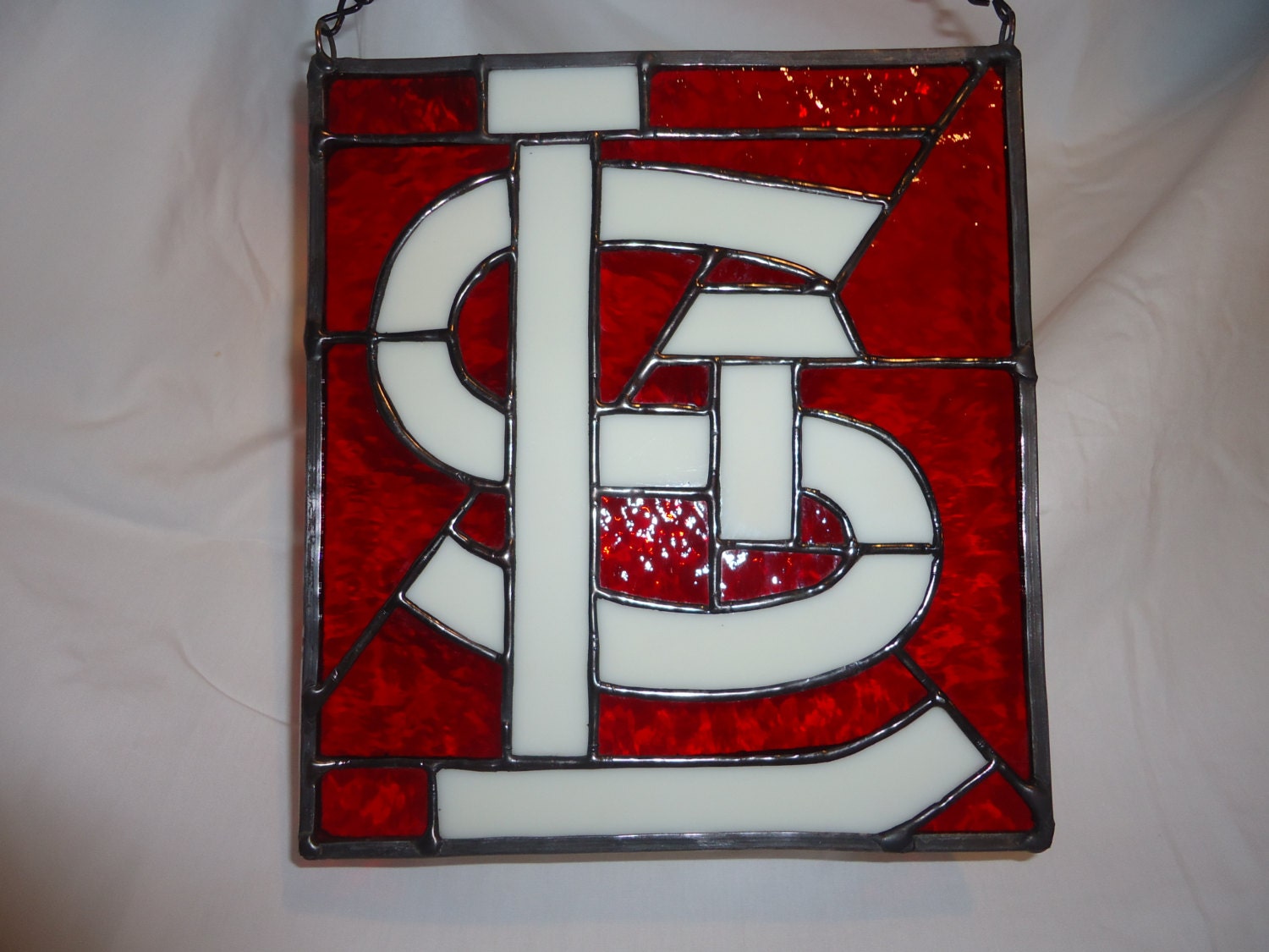 St Louis Cardinals stained glass suncatcher by FaerieStainedGlass