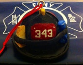 Items similar to Hand Crafted Mini Firefighter Helmet FDNY (Custom