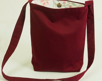 Wine colored cross body bag, bags a nd purses by beth, stain repellant ...