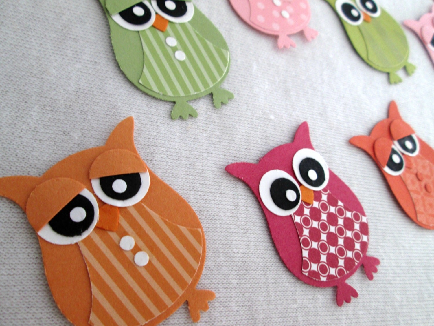 Owl Die Cuts Owl Party Favors Owl Stickers Bird Die Cuts Owls