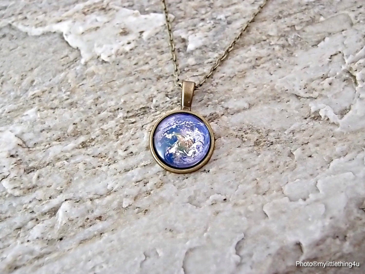 Earth Necklace Earth Jewelry Space Necklace Galaxy