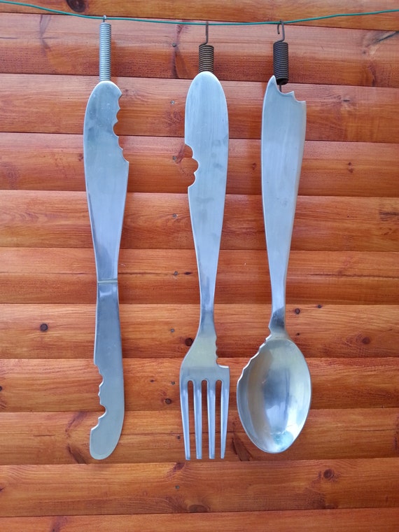 Items similar to CUTLERY SET,Fork Knife Spoon Wall Art,Cutlery Wall Art