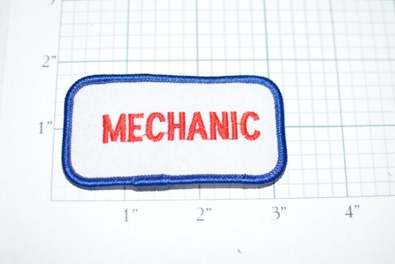 MECHANIC Uniform Name Tag Vintage Patch ebn1 by AwesomeWares