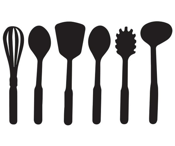 Kitchen Utensils Vinyl Decal for Craft by ConvixxionDesigns