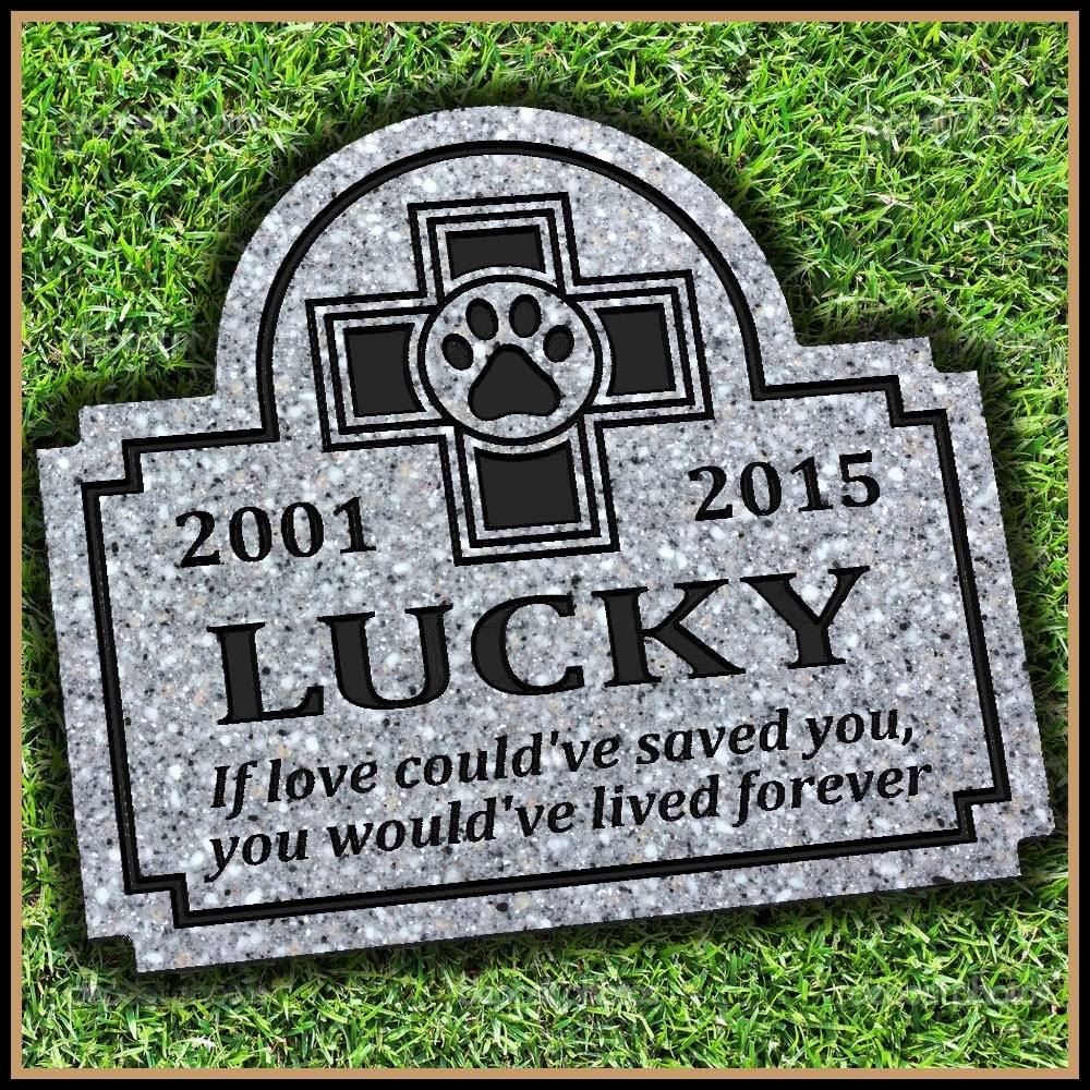 Pet Memorial Grave Marker Headstone Dog Cat Horse Gravestone