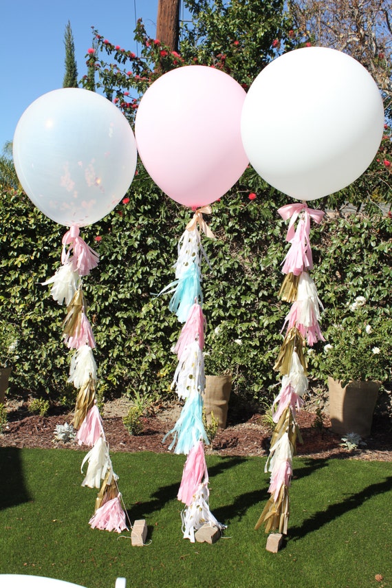 Inch Balloon Tissue Paper Tassel Pink Gold Ivory Inch Balloon Tissue Paper Tassel Pink Gold Ivory