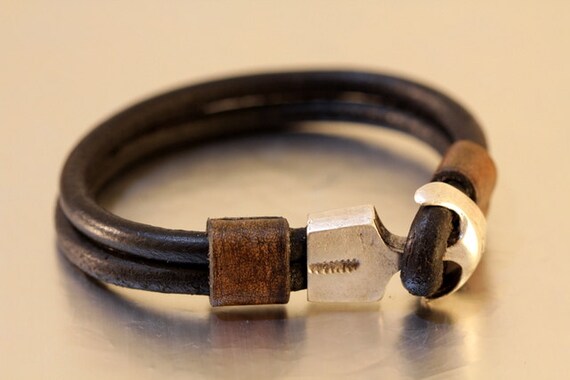 Mens bracelet leather bracelet handmade leather jewellery