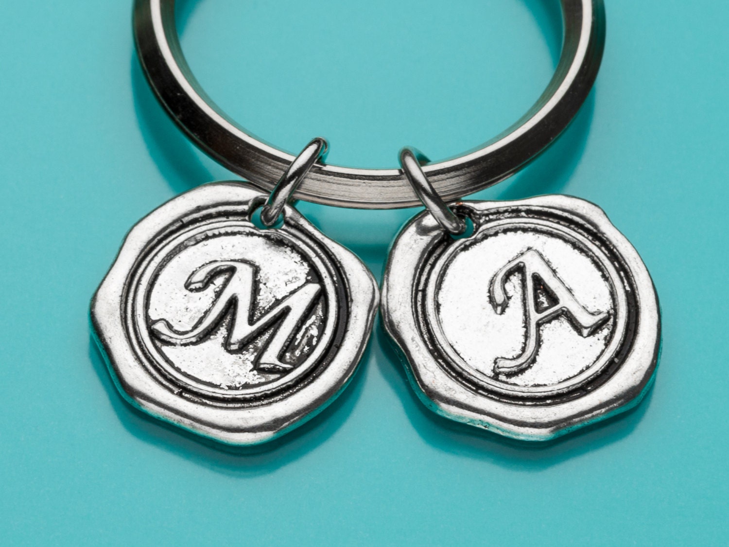 Sealing Wax Initial Keychain Sealing Wax Initial Key Ring