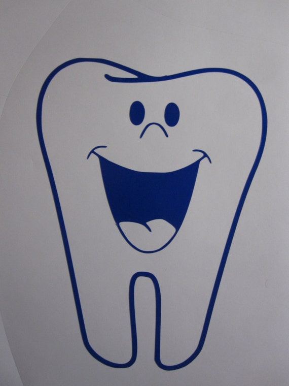 TOOTH Vinyl Window Decal/Sticker Available in 24 by WestGaVinyls