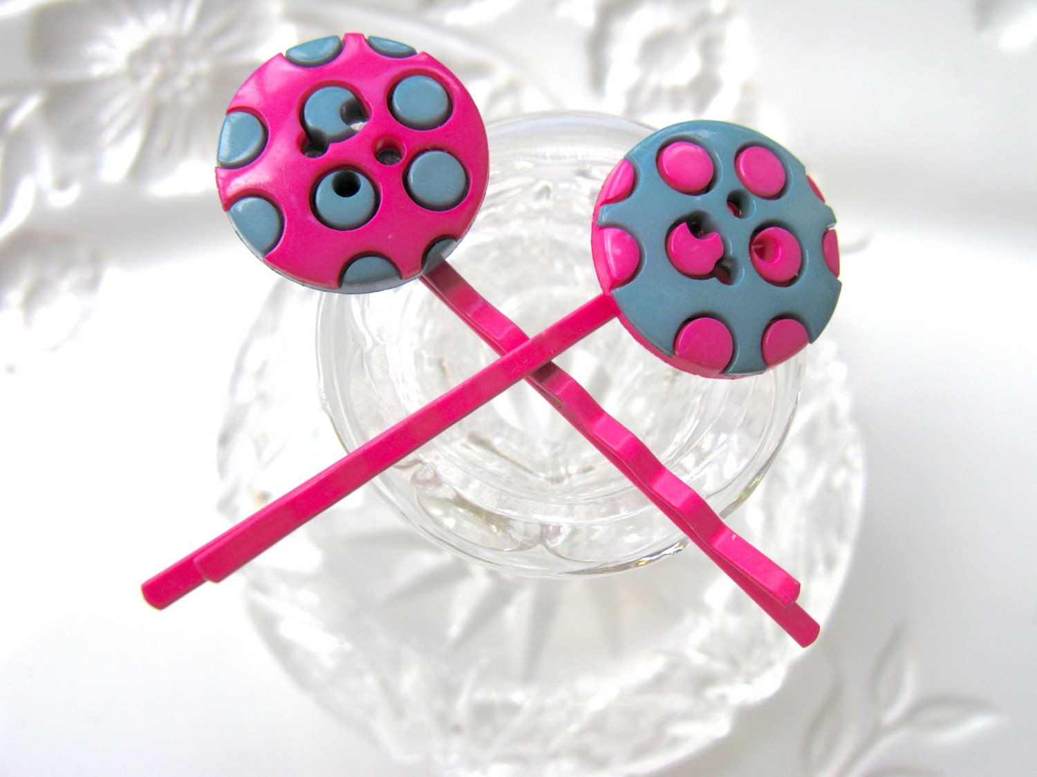 Button Bobby Pin Decorative Bobby Pins Button Hair