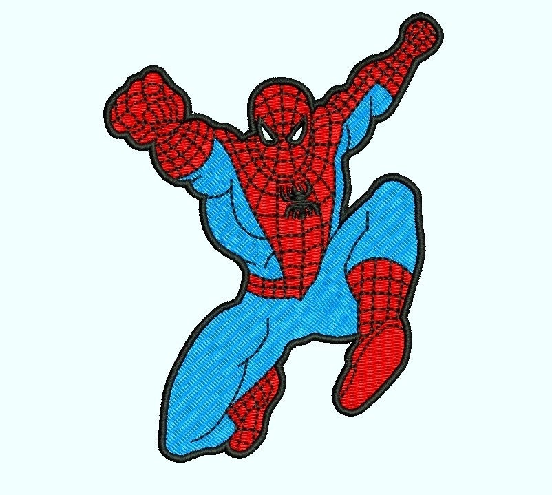 Spiderman Embroidery Design 3 sizes Fill by JoanSewingStore