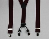 Dark red Suspenders.3.5cm/1.38'' width,lengthened fathers suspenders, wedding suspenders, customer made, 4 clips, groomsman Suspenders Dark red Suspenders.3.5cm/1.38'' width,lengthened fathers suspenders, wedding suspenders, customer made, 4 clips, groomsman Suspenders
