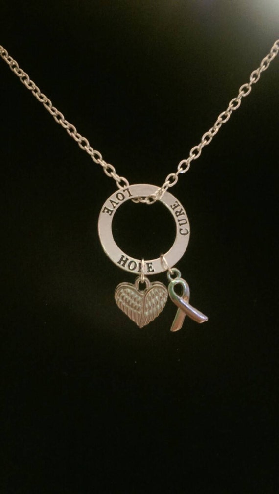 Cancer Awareness Necklace By Gunkelgoods On Etsy