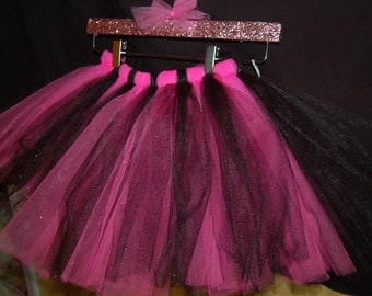 Black and Pink Tutu, Pink and Black Tutu, Girls Pink Tutu, Girls Hot Pink Tutu, Infant Pink Tutu, Infant tutus
