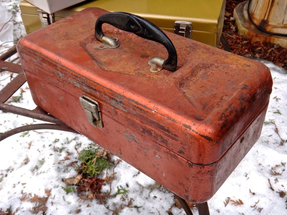 Toolbox Copper Toolbox Man Cave Decor Industrial Storage