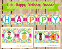 Popular items for luau happy birthday on Etsy