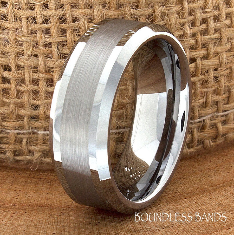 Tungsten Wedding Band Satin Finished Ring Tungsten Band Any Design Laser Engraved Mens Tungsten Ring New Anniversary Ring