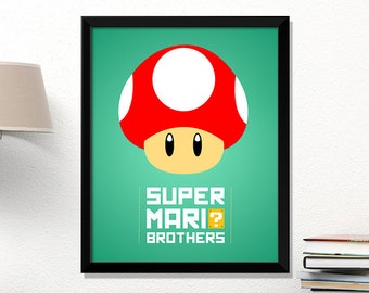 Items Similar To Super Mario Art Print Mario Print Nintendo Video Game