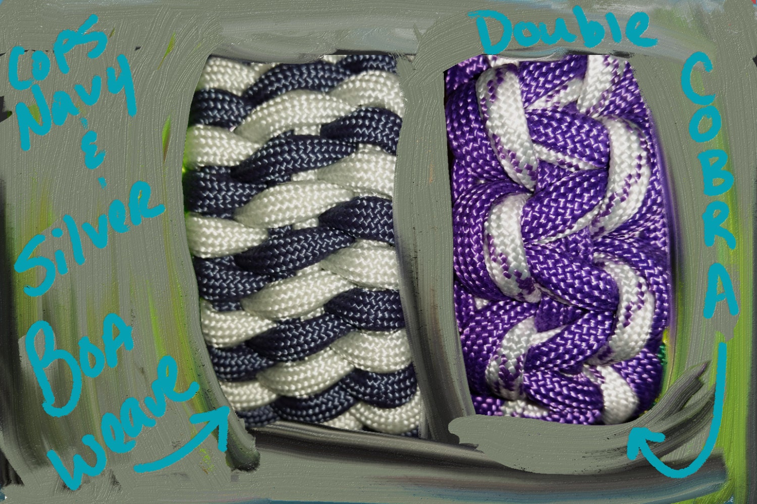 Double Cobra Weave Paracord Survival Bracelets by Troop21Paracord