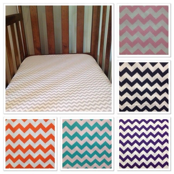 Chevron cot sheets Fitted cot sheet cot by JamelHandmadeGifts