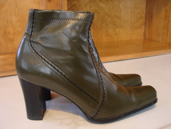 franco sarto green suede boots