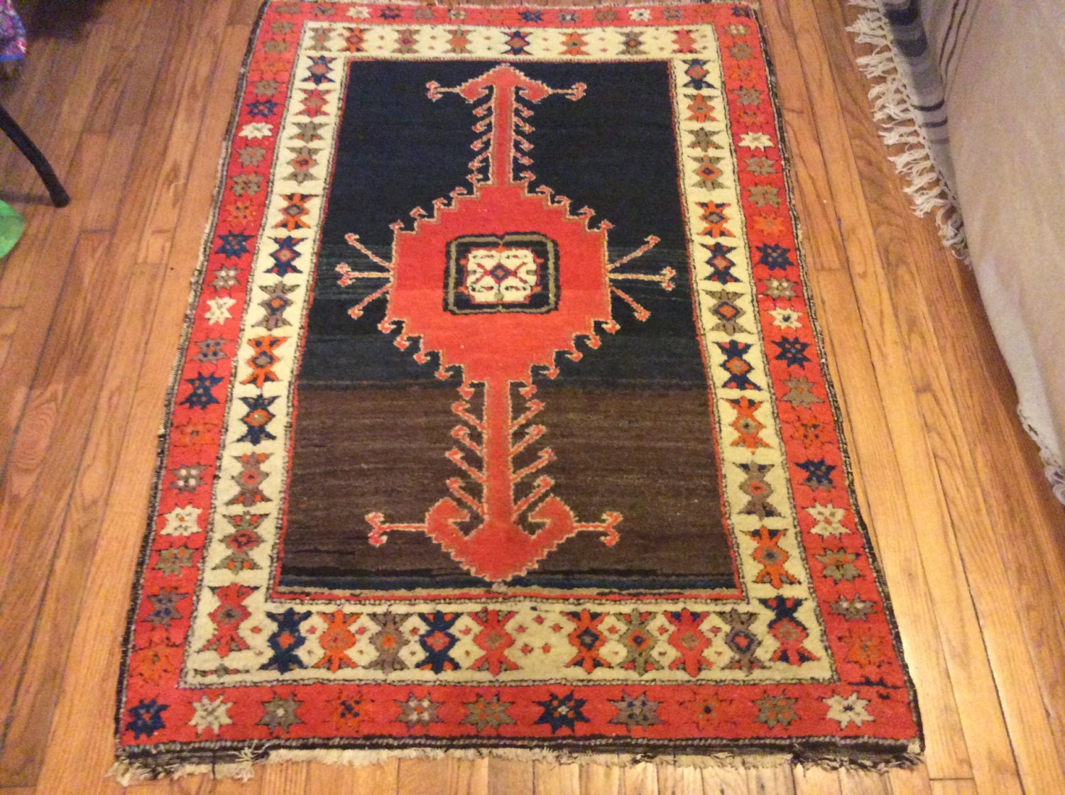 Antique oriental Persian caucasian rug 3.06 x 5.02 by CooperSeal