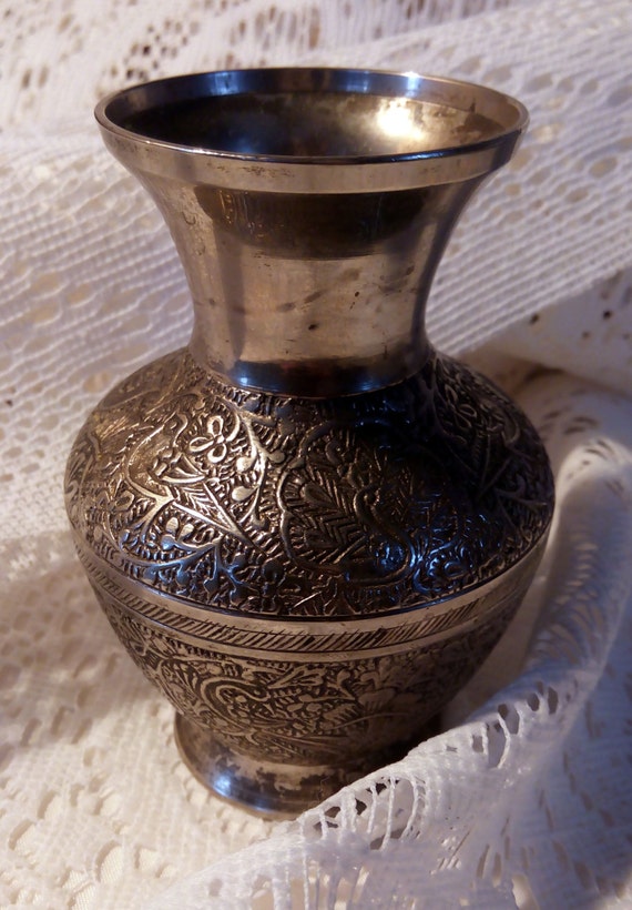 Vintage sterling Silver Vase. Small silver vase. by