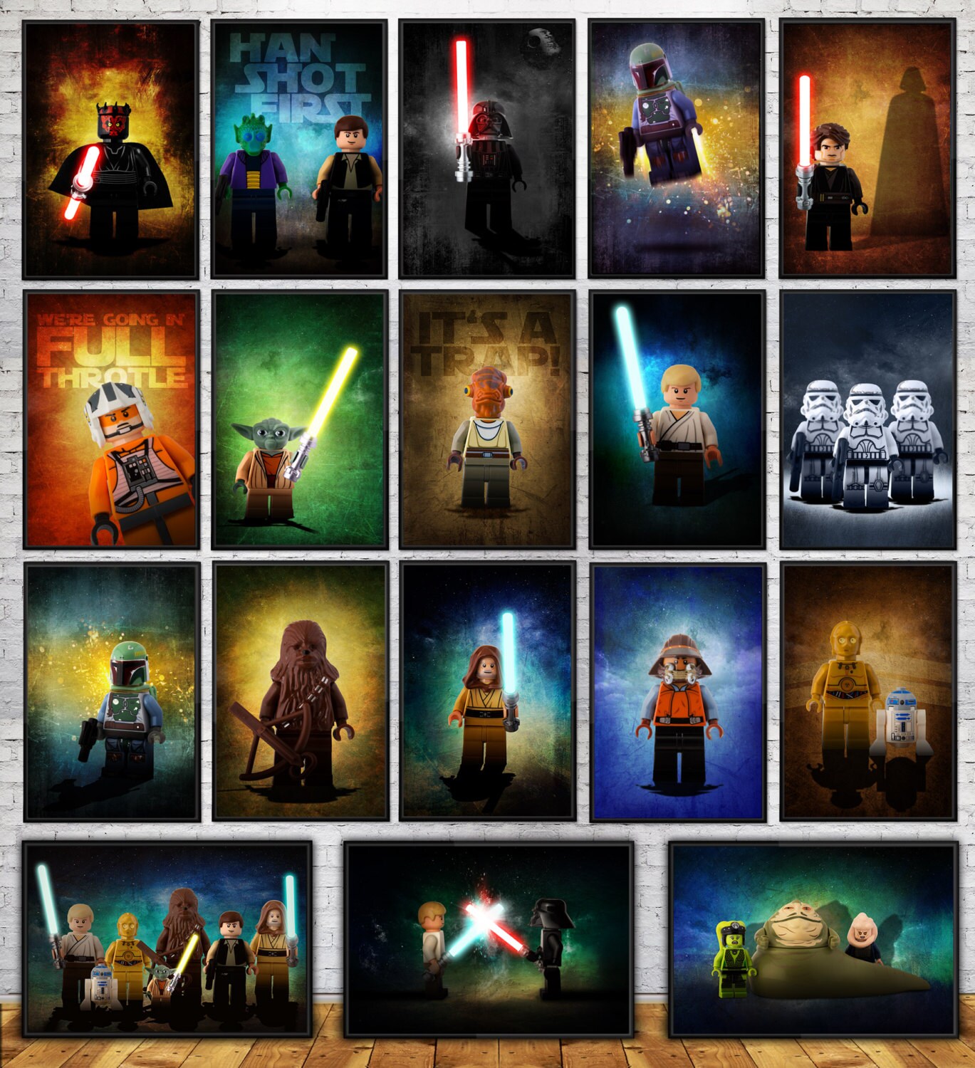 Limited Time Lego Star Wars ALL POSTERS Bundle. Custom made