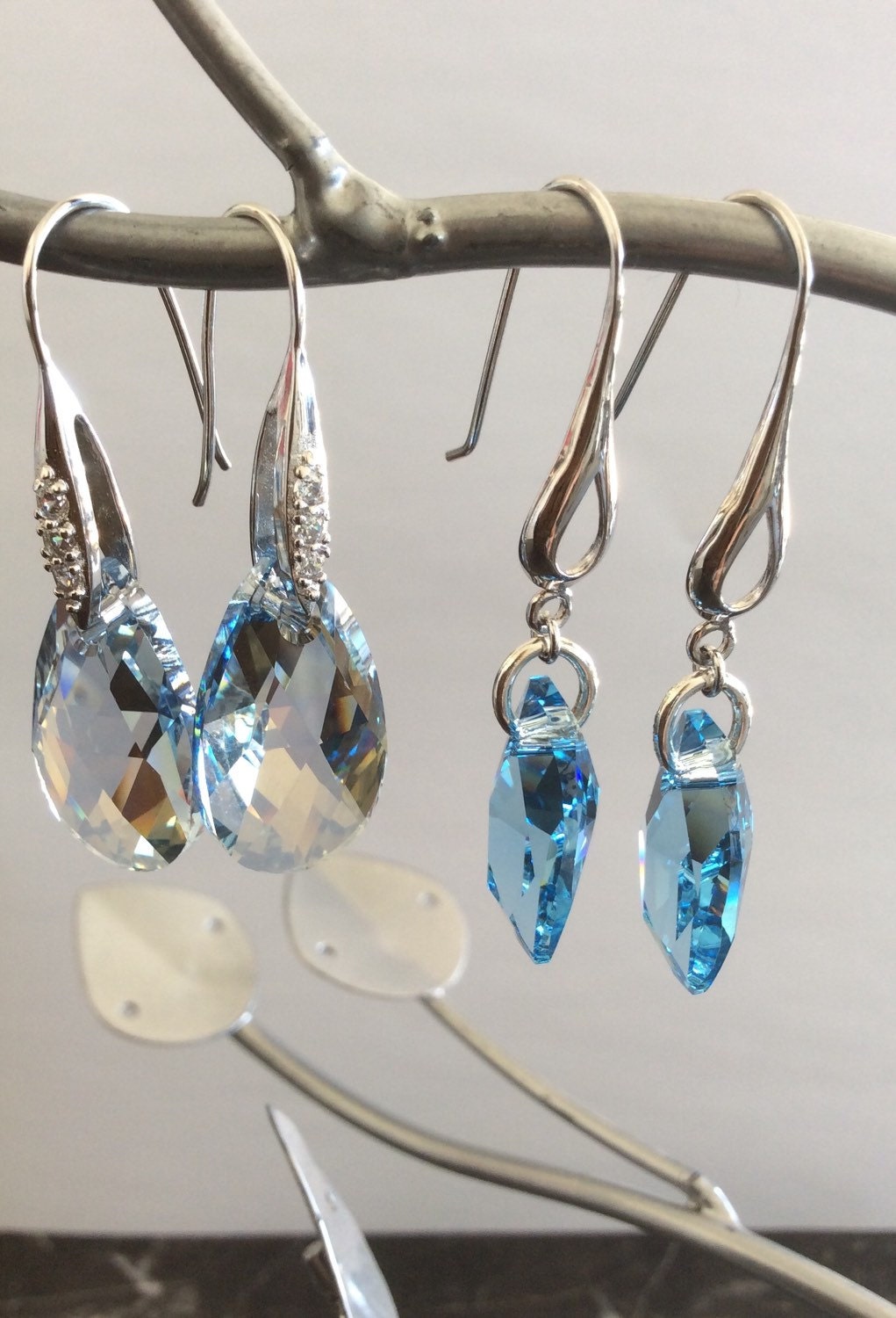 Swarovski Earring Clearance SaleSterling Silver and by Jewelriart