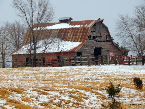 Items similar to Old Barns,FREE SHIPPING, Barn Wall Art, Farmhouse ...