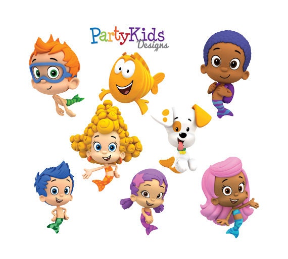 Bubble Guppies Clipart Instant Download PNG by PartyKidsDesigns