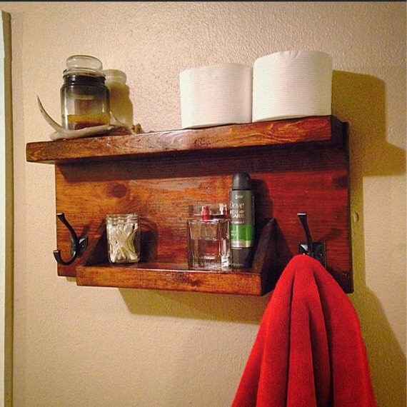 Rustic Bathroom Organizer with His & Hers by TexasRusticReserve
