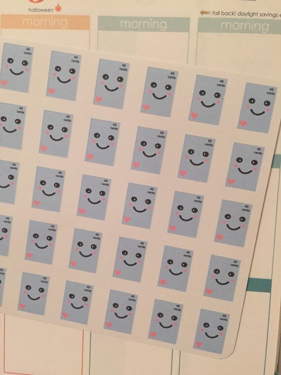 Kawaii Stamp stickers by PlanonDeltatime on Etsy