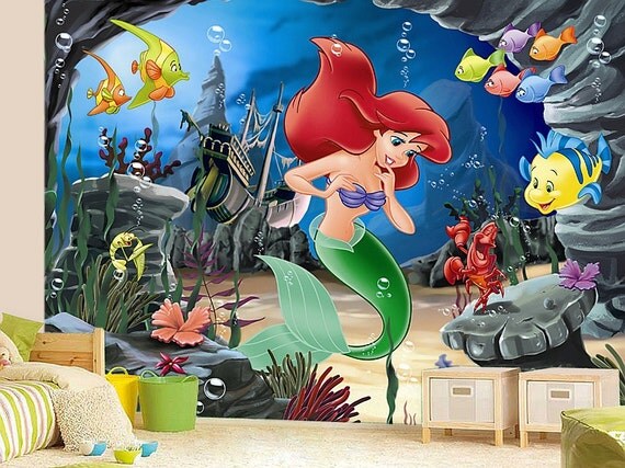 Little Mermaid Wall mural Ariel Mural Wallpaper Wall décor