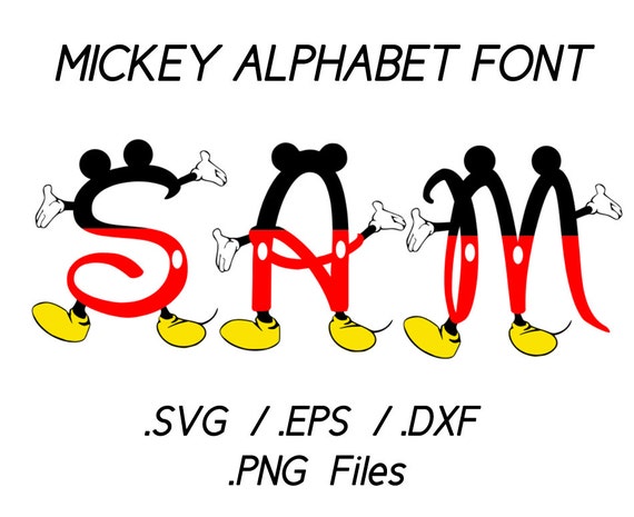 mickey mouse alphabet clipart - photo #49