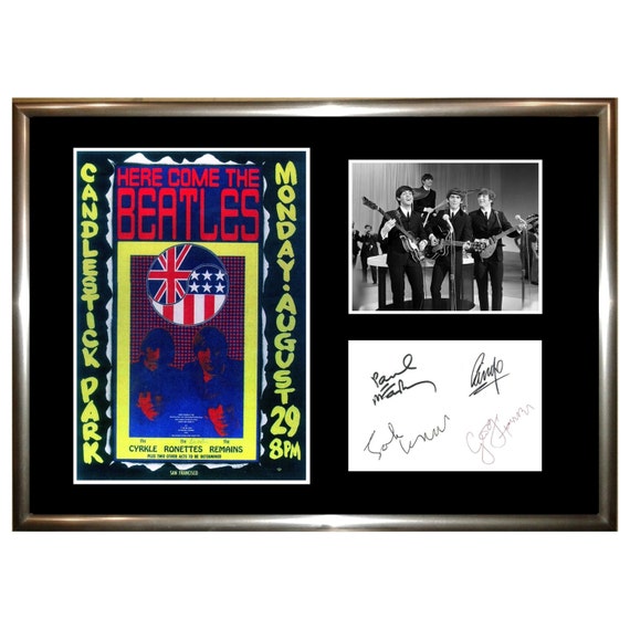 THE BEATLES POSTER 6 Signed Framed Events by GoldDiscDisplays