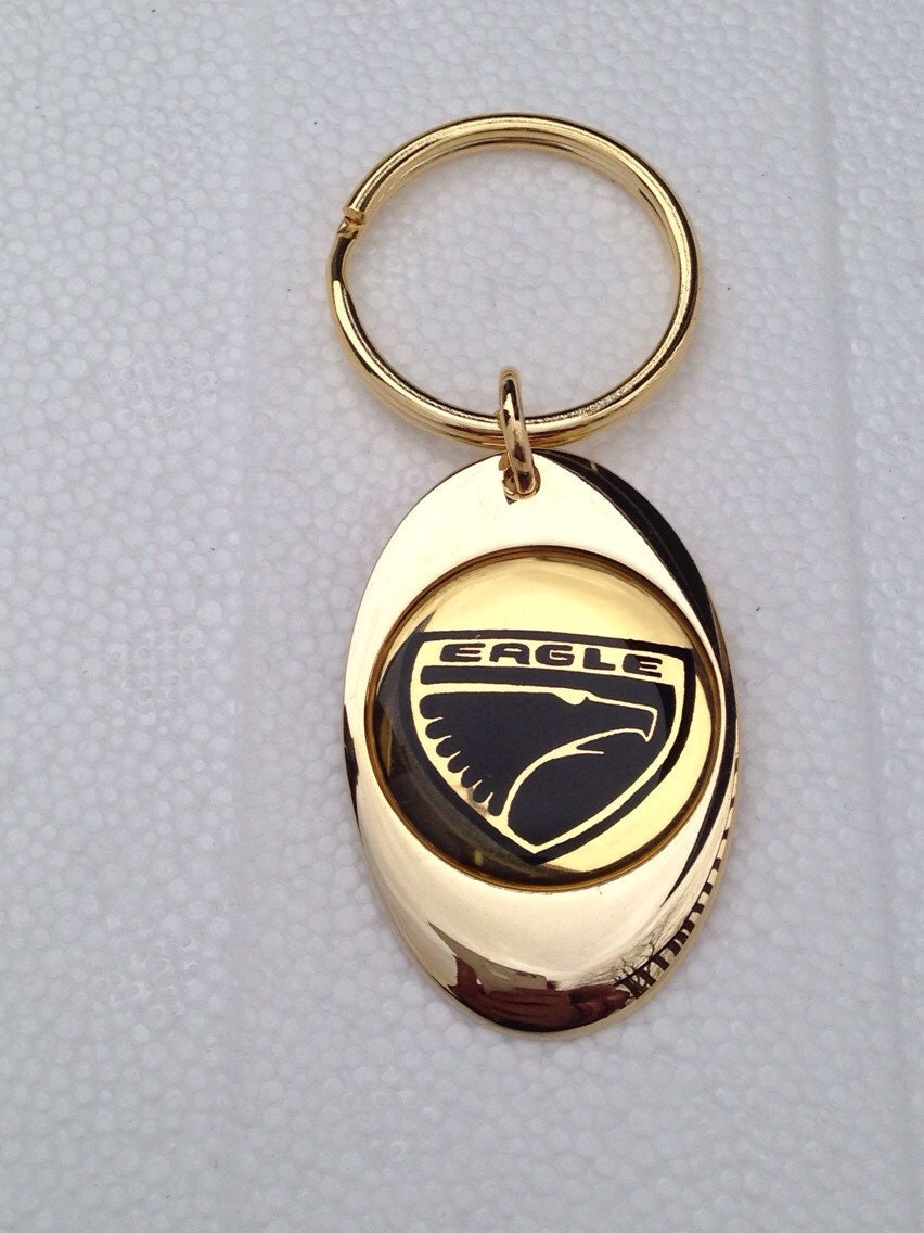 Eagle Keychain Solid Brass Gold Plated Key Chain Personalized