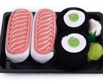 Sushi di calzini Box 2 paia salmone cetriolo Maki Cool regalo Gadget presenti