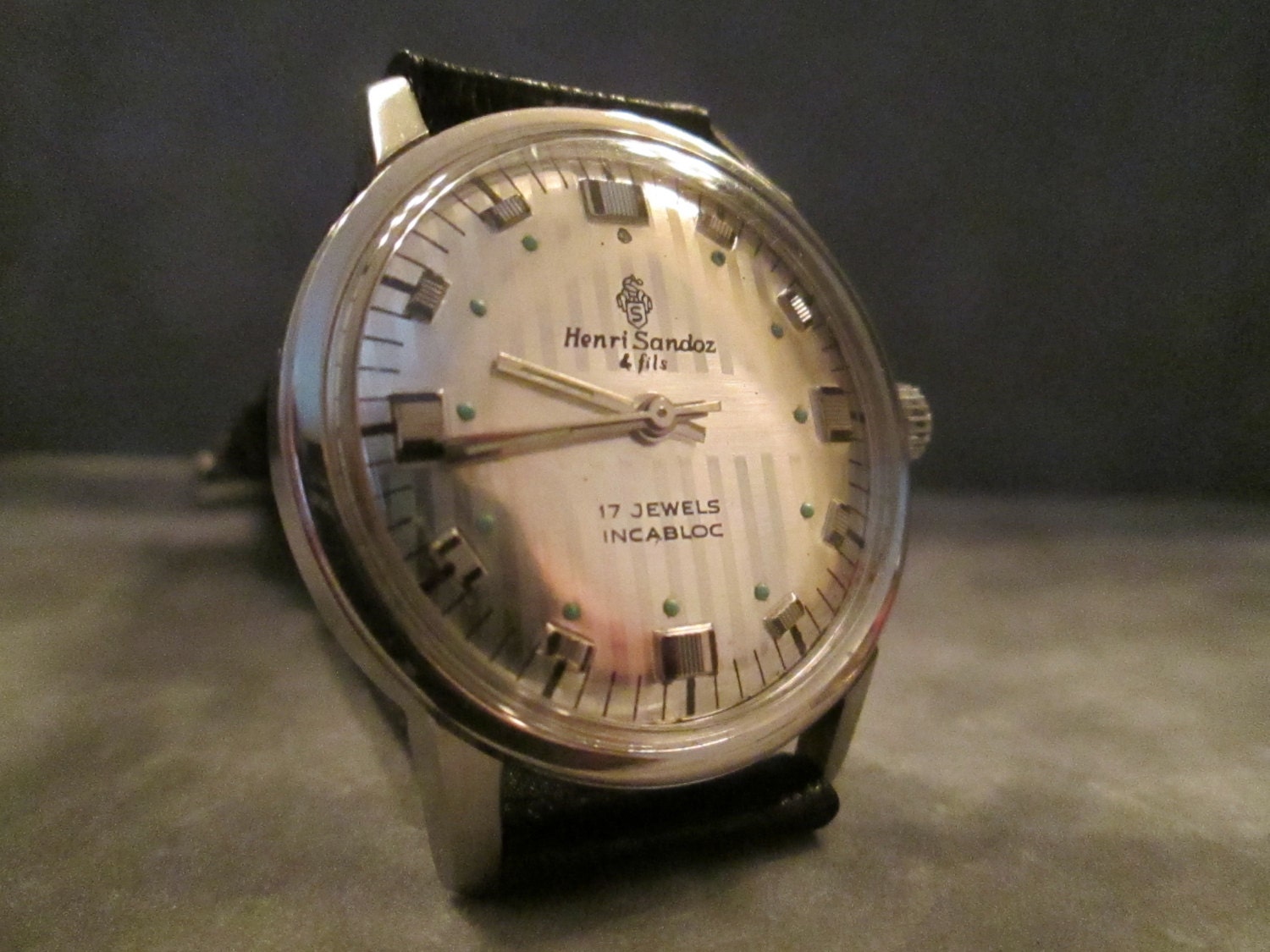 Vintage Henri Sandoz & fils 17 Jewel Manual Wind Men's