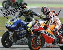 AUTOGRAFO VALENTINO ROSSI VR 46 FOTO HAND