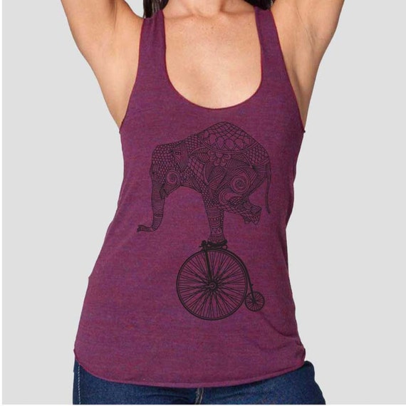 Elephant Tank Top hipster clothing American by MadMoonClothing