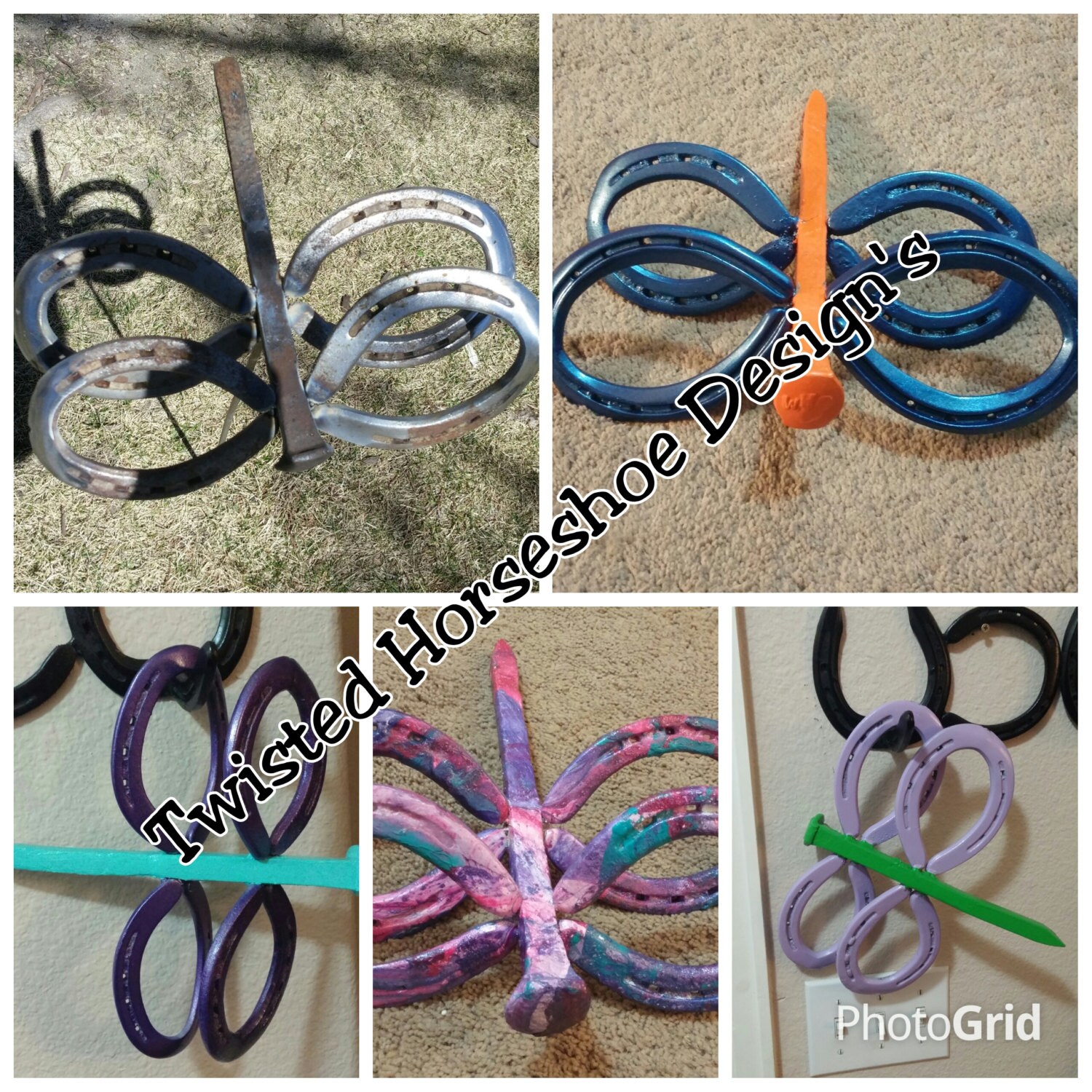 horseshoe dragonfly by TwistedHorseshoeDsgn on Etsy