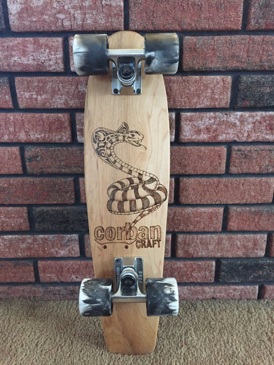 Customized penny board by CorbanCraft on Etsy
