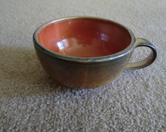 Handmade Orange Shino Teacup